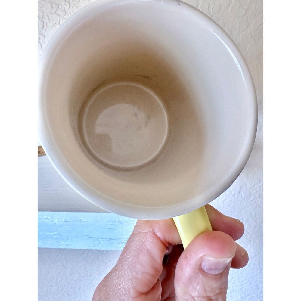 Le Creuset Yellow Ombre Stoneware Coffee Mug 12oz Triple Ring Ceramic Cup - Picture 10 of 10